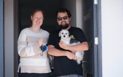 Time to celebrate as our very first residents get the keys to their dream home!